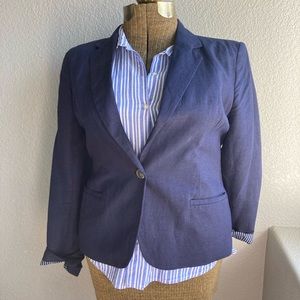 Navy linen blazer
